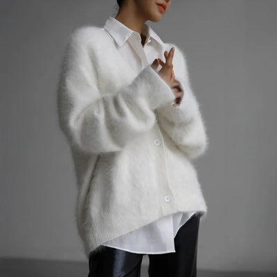 Chiara Fuzzy Knit Cardigan