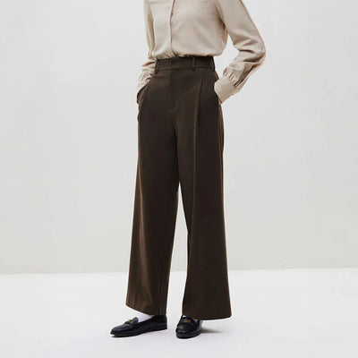 Colette High-Waist Wide-Leg Trousers