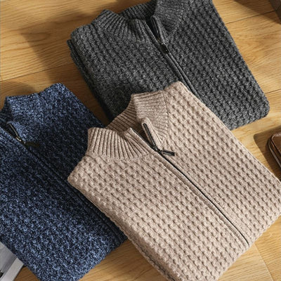 Antonio Cashmere Zip Cardigan