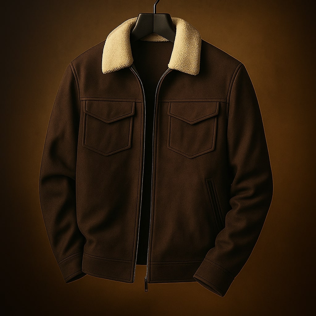 Sergio Shearling-Collar Jacket