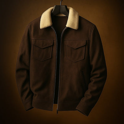 Sergio Shearling-Collar Jacket