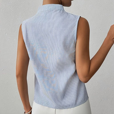 Isadora Sleeveless Stripe Blouse