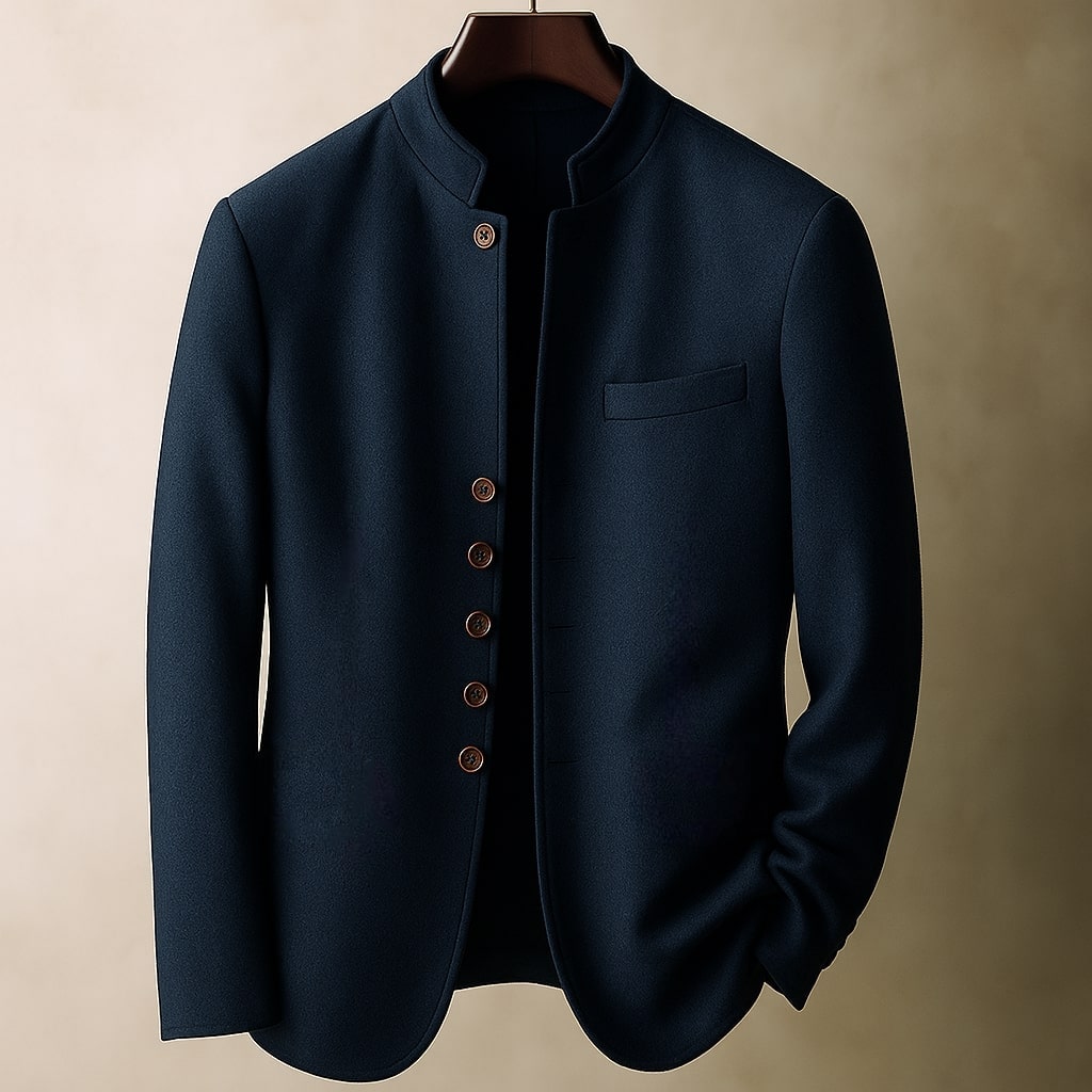 Matteo Wool Stand-Collar Jacket