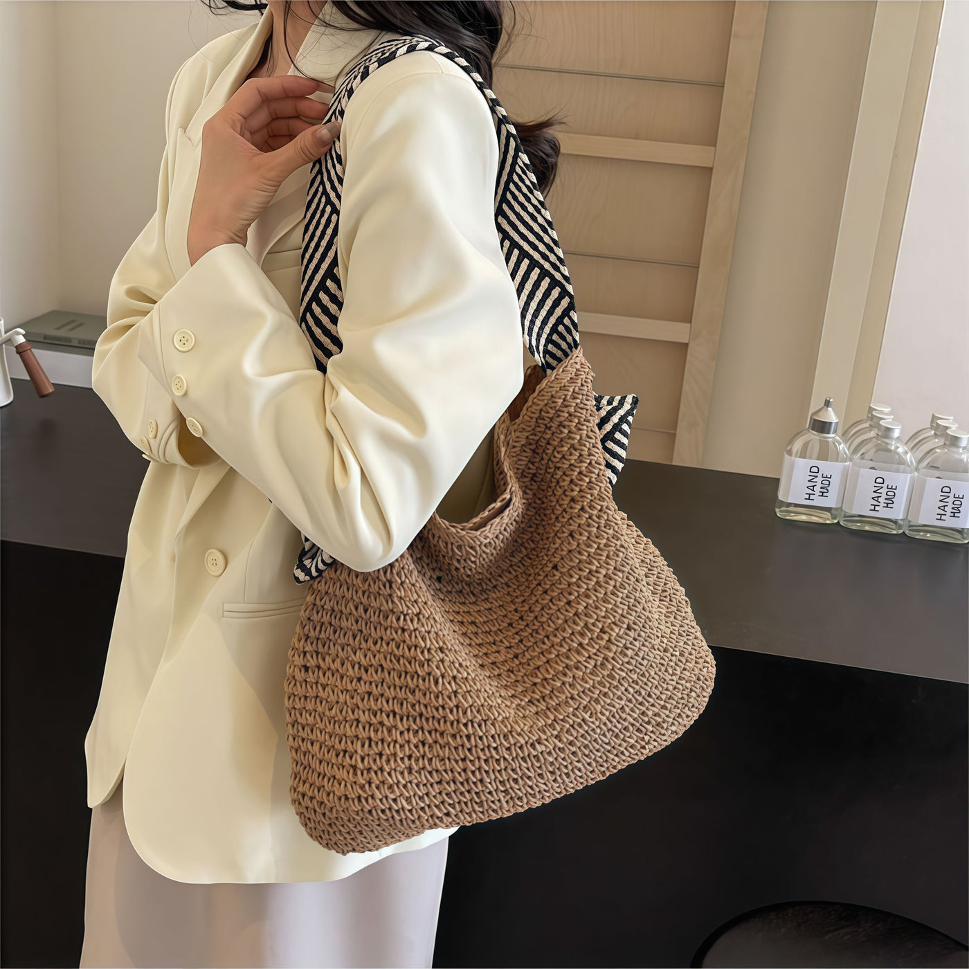 Mireille Woven Shoulder Bag