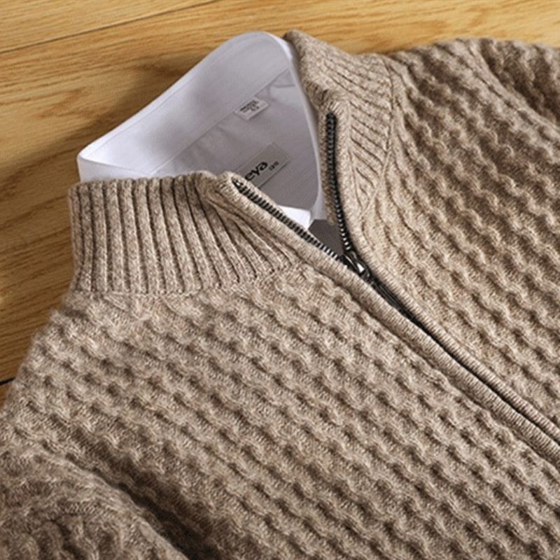 Antonio Cashmere Zip Cardigan