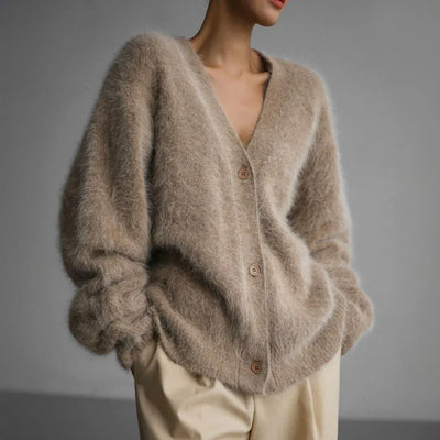 Chiara Fuzzy Knit Cardigan