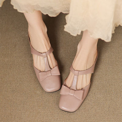Camila Leather T-Strap Flats