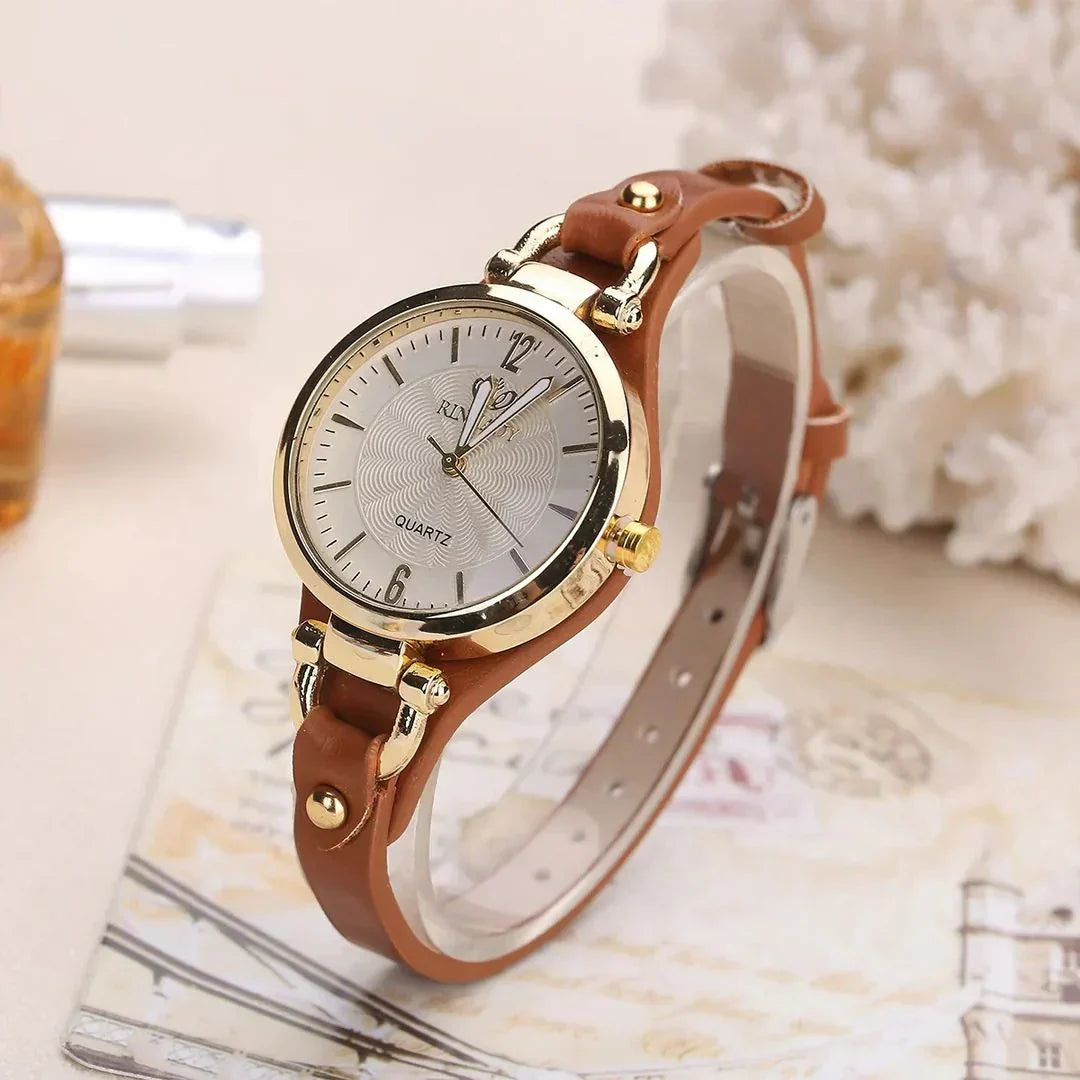 Cleo Gold-Tone Quartz Watch