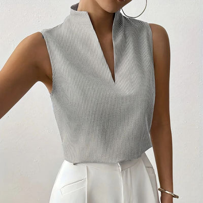 Isadora Sleeveless Stripe Blouse