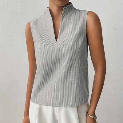 Isadora Sleeveless Stripe Blouse