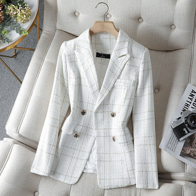 Valeria Plaid Cotton Blazer
