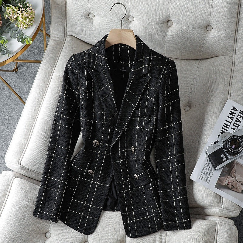 Valeria Plaid Cotton Blazer