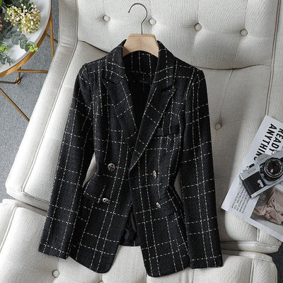 Valeria Plaid Cotton Blazer