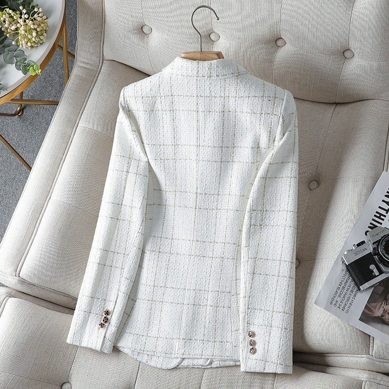 Valeria Plaid Cotton Blazer