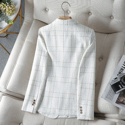 Valeria Plaid Cotton Blazer