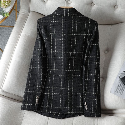 Valeria Plaid Cotton Blazer