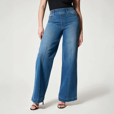 Valenica Wide-Leg Stretch Jeans