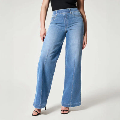 Valenica Wide-Leg Stretch Jeans