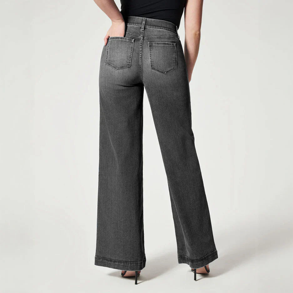Valenica Wide-Leg Stretch Jeans
