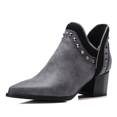 Calista Studded Vegan Leather Boots