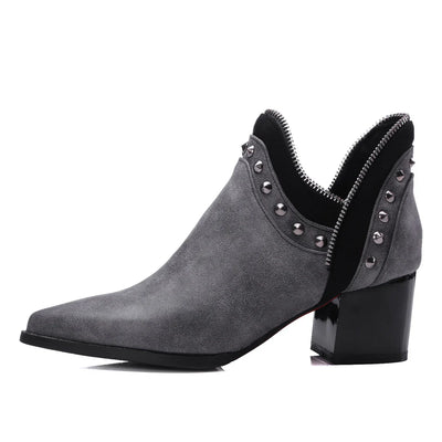 Calista Studded Vegan Leather Boots