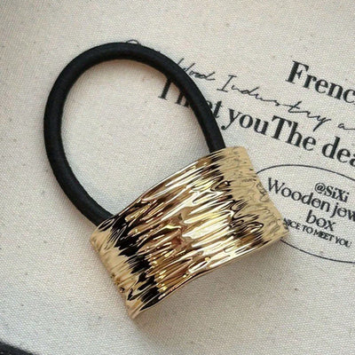 Lucia Polished Gold 4-Piece Hair Rings