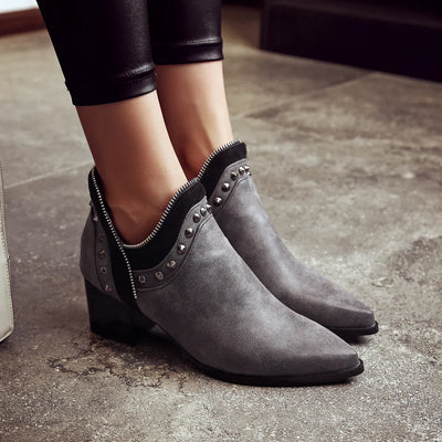 Calista Studded Vegan Leather Boots
