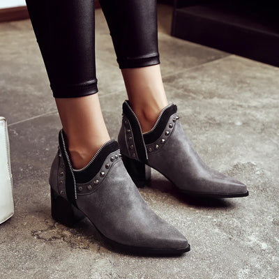 Calista Studded Vegan Leather Boots