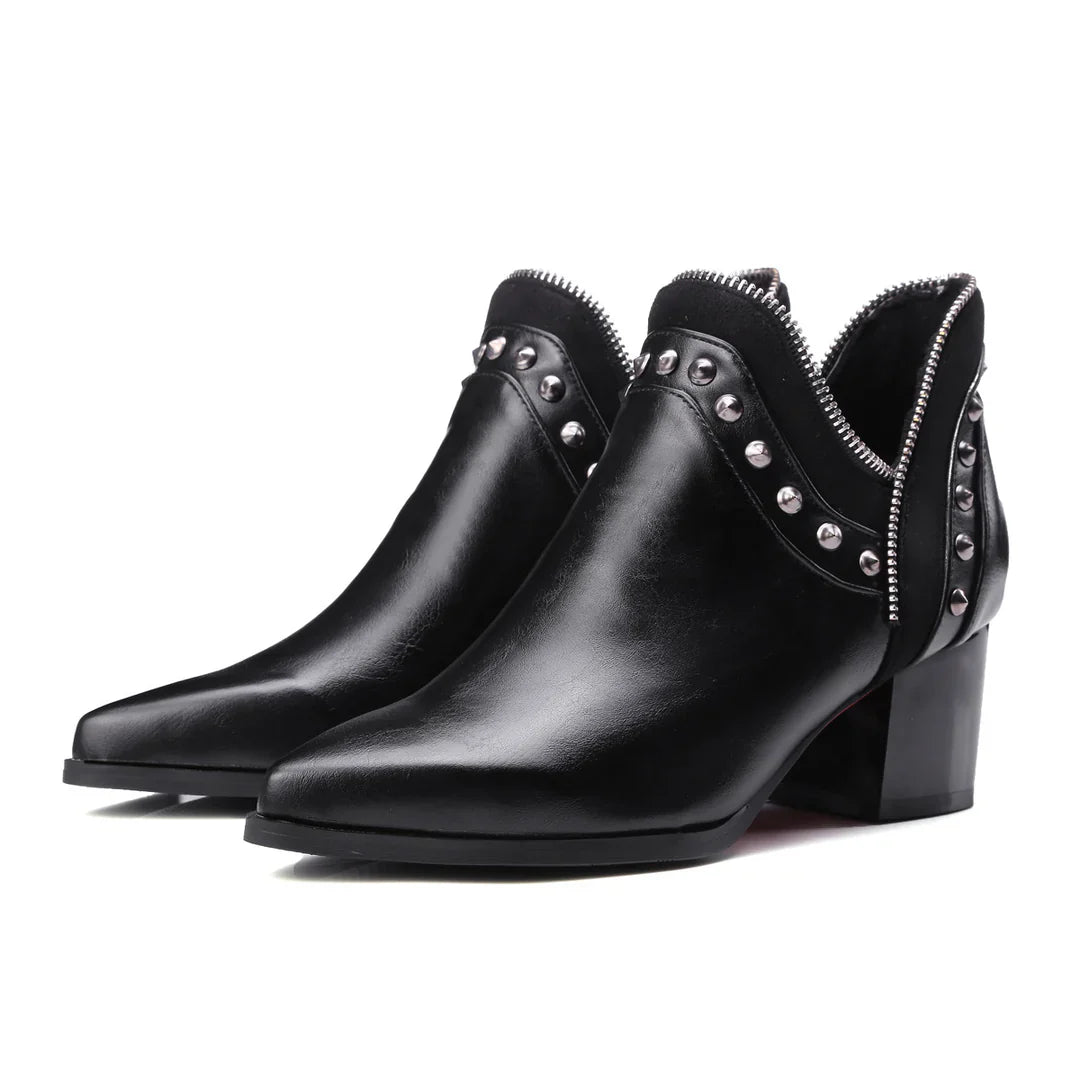 Calista Studded Vegan Leather Boots