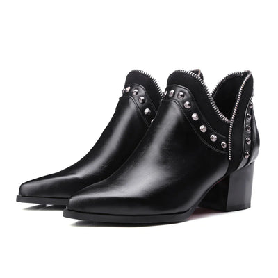 Calista Studded Vegan Leather Boots