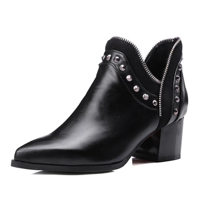 Calista Studded Vegan Leather Boots