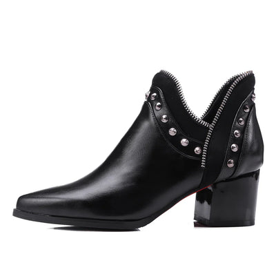 Calista Studded Vegan Leather Boots