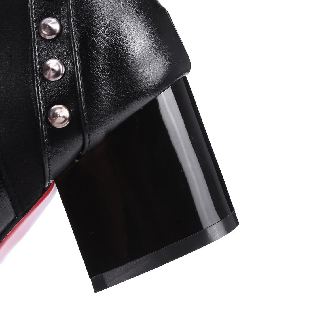 Calista Studded Vegan Leather Boots
