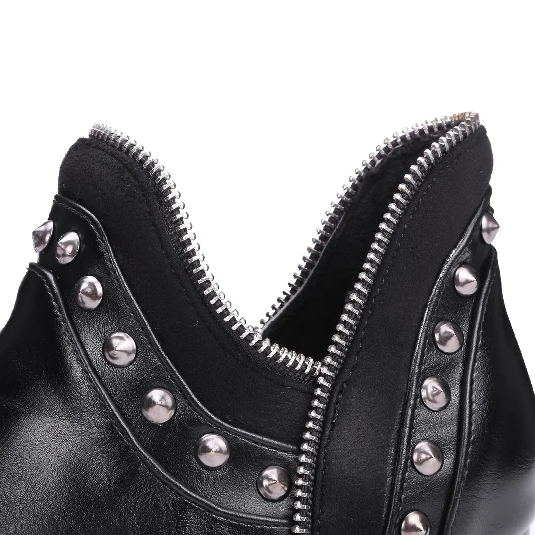 Calista Studded Vegan Leather Boots