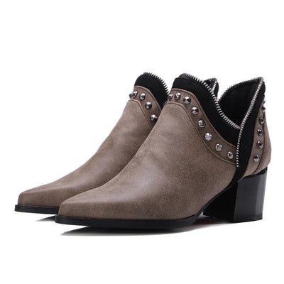 Calista Studded Vegan Leather Boots