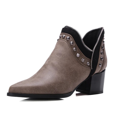 Calista Studded Vegan Leather Boots