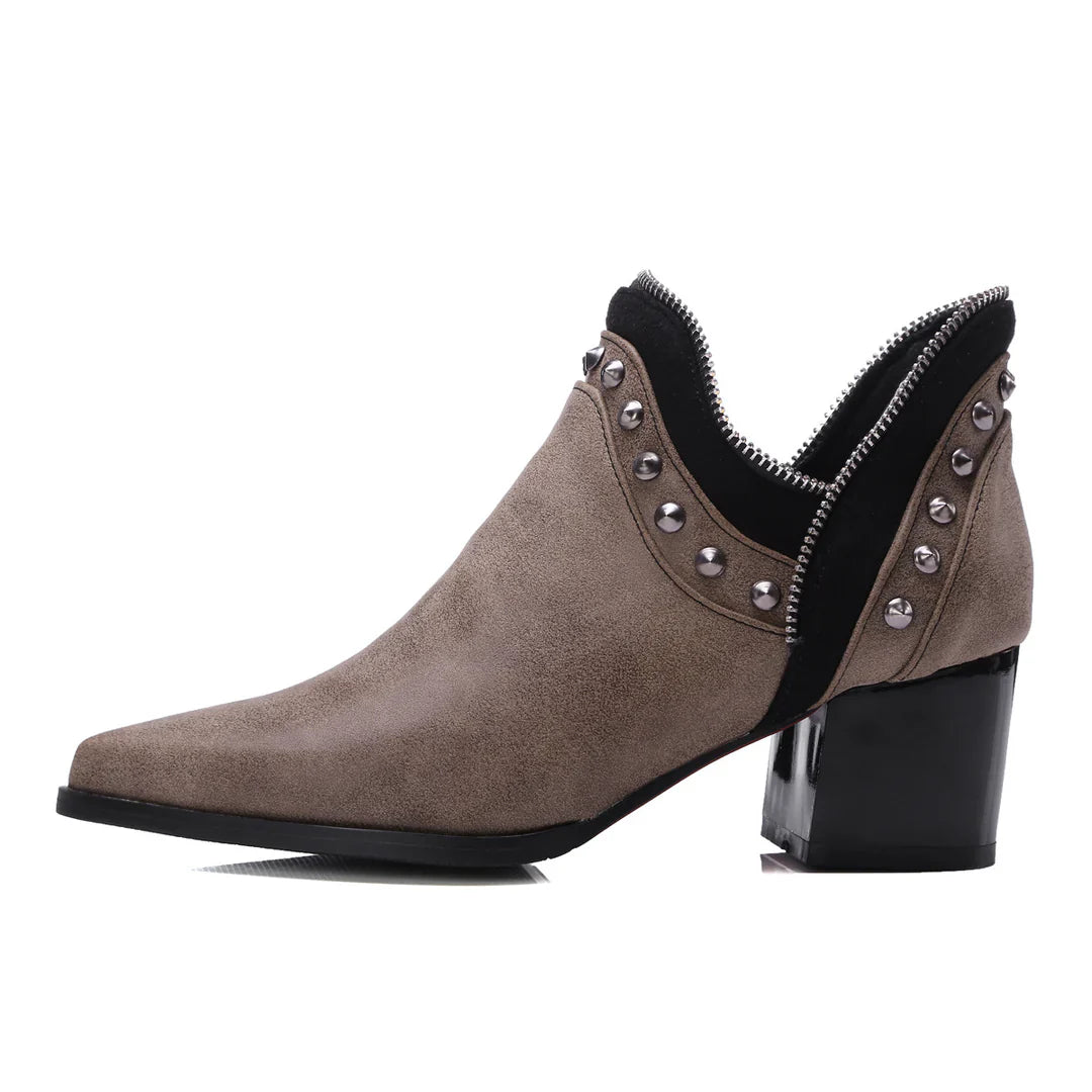 Calista Studded Vegan Leather Boots