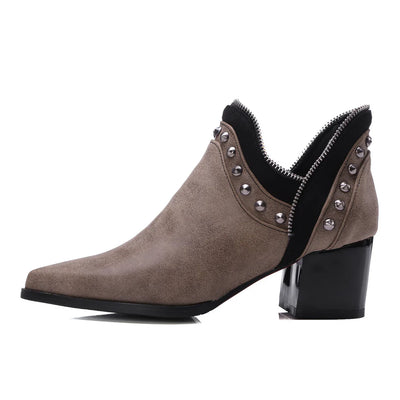 Calista Studded Vegan Leather Boots