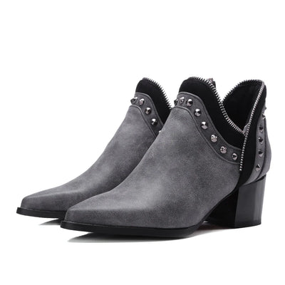 Calista Studded Vegan Leather Boots