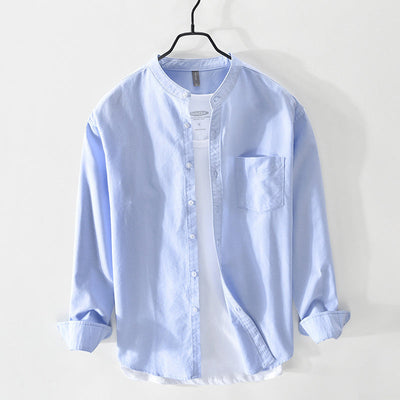 Adrien Cotton Collarless Shirt
