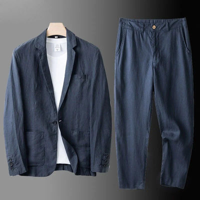 Bastian Linen Blend Suit Set