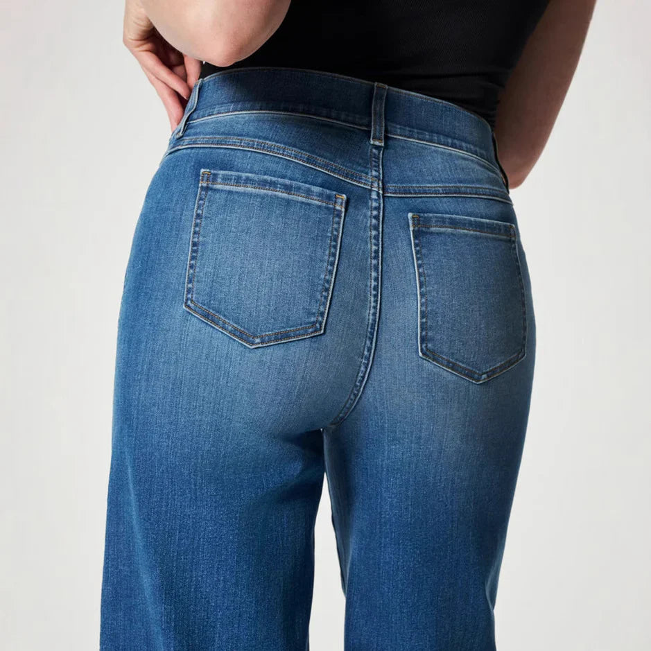 Valenica Wide-Leg Stretch Jeans