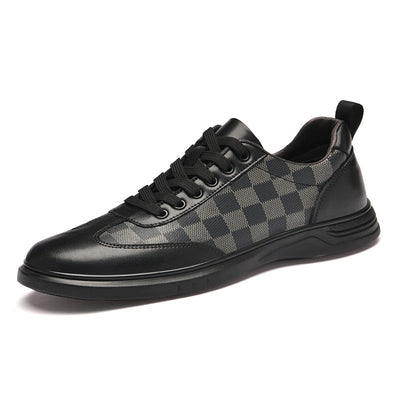 Gianni Checkered Leather Sneakers
