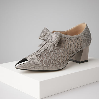 Mafalda Rhinestone Mesh Heels