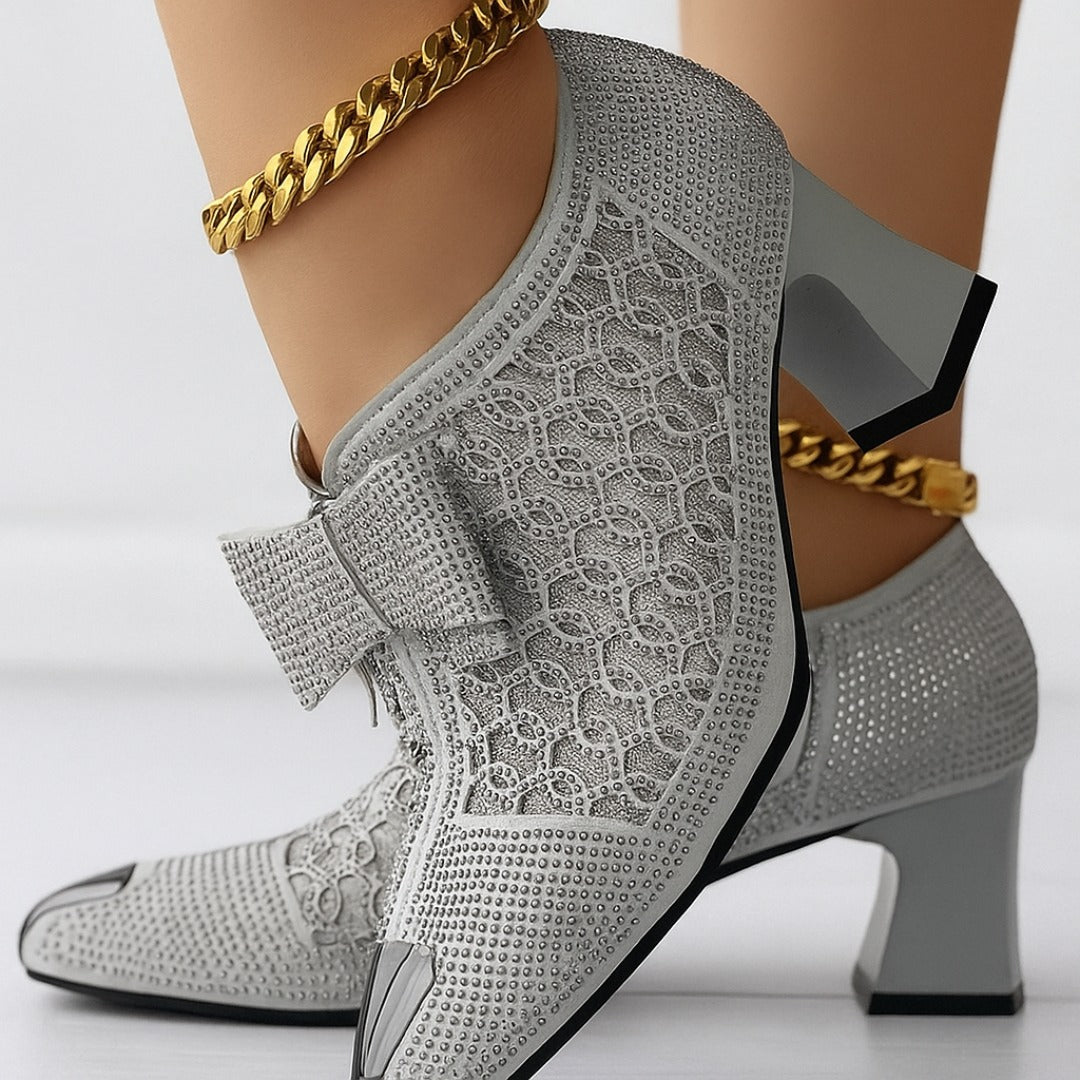 Mafalda Rhinestone Mesh Heels