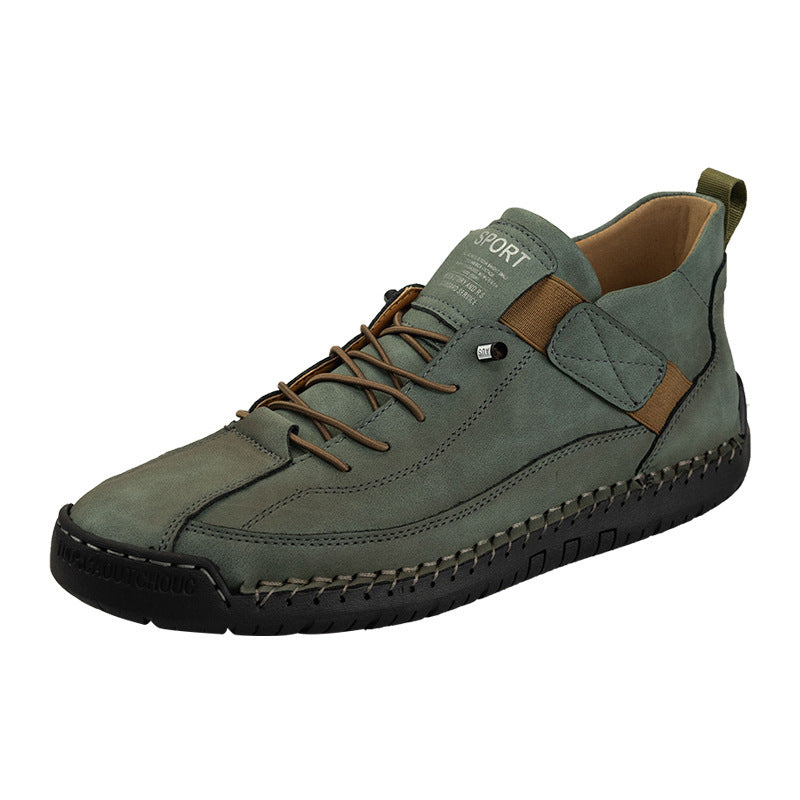 Lazaro Stitched Leather Sneakers
