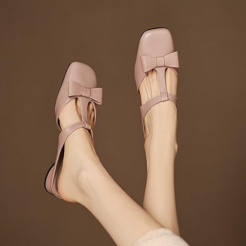 Camila Leather T-Strap Flats