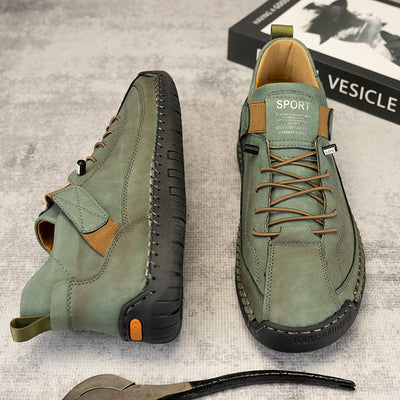 Lazaro Stitched Leather Sneakers