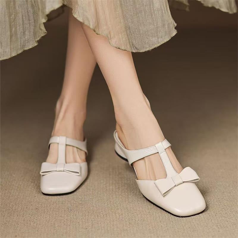 Camila Leather T-Strap Flats