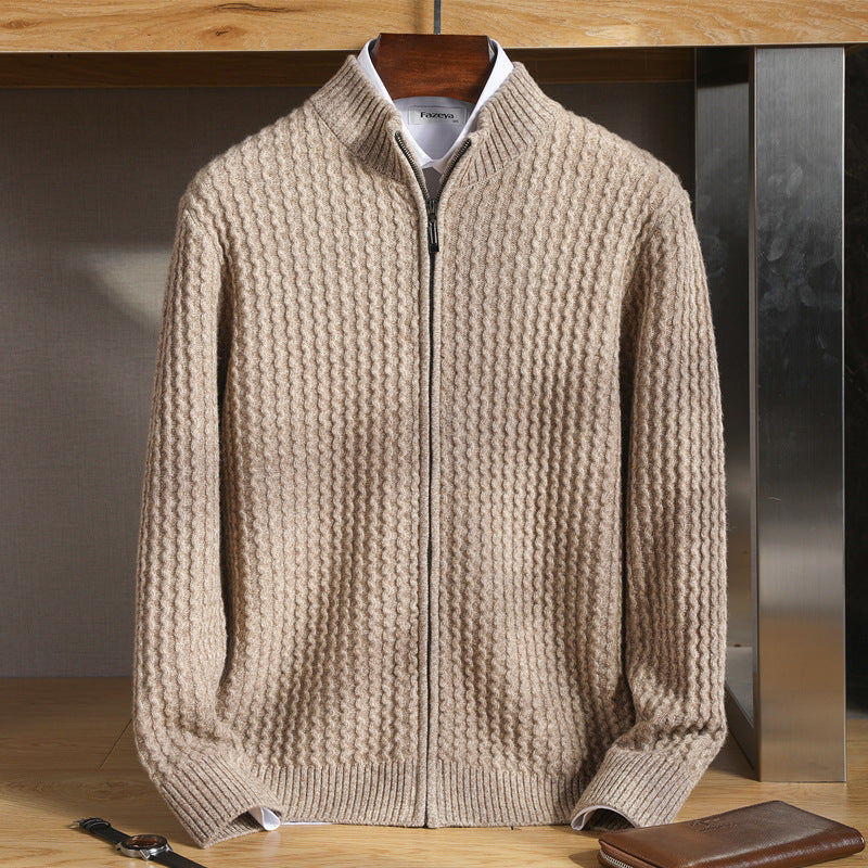 Antonio Cashmere Zip Cardigan